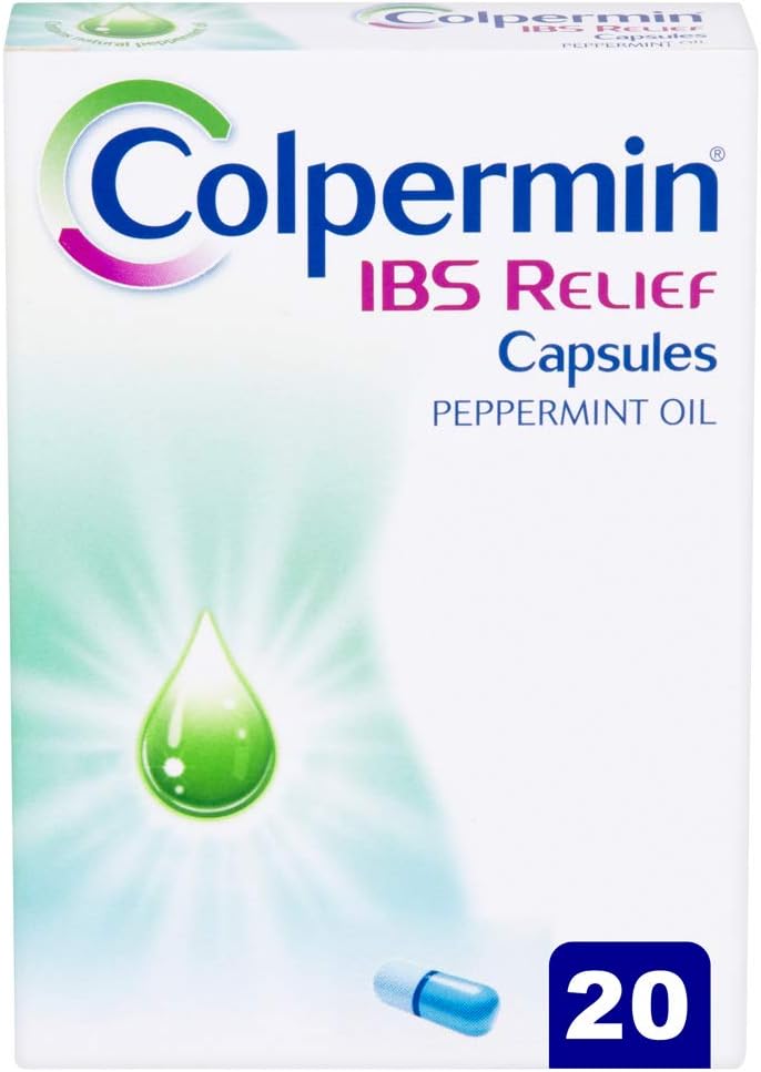 Colpermin Peppermint Oil Capsules 20 Capsules for Irritable Bowel Syndrome