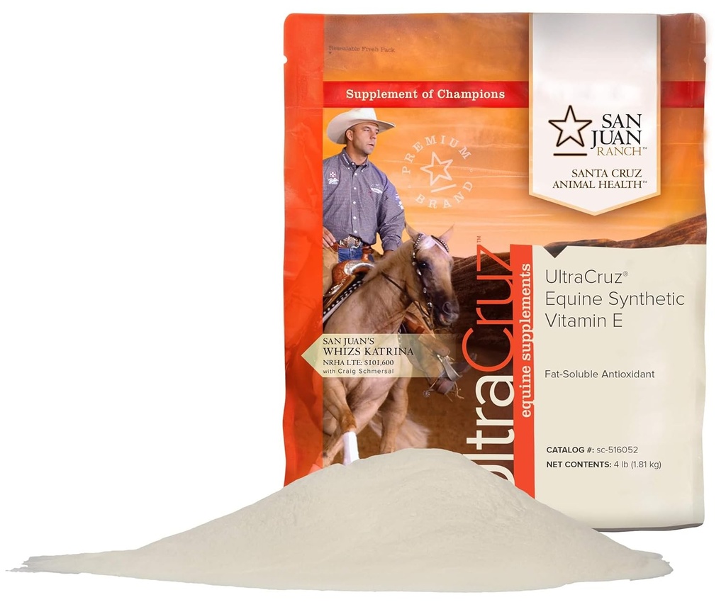 UltraCruz sc-516052 Supplément de vitamine synthétique E pour chevaux, 4 lb, poudre (112 jours)
