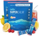 Nello Supercalm Powdered Drink Mix, Raspberry Lemonade, L Theanine, Ksm-66 Ashwagandha, Magnésium Glycinate, Vitamine D 3, Suppléments pour la relaxation et la concentration, Pas de sucre, Non OGM, En route, (2-pack)