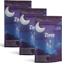 Zleep - Sleep Patches w/Dream Complex et Melatonine pour promouvoir la qualité du sommeil et réduire la fatigue (3 Pack, 90 Patches)