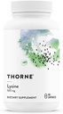 THORNE - Lysine - Acides aminés essentiels pour la santé de la peau, la production d'énergie et la fonction immunitaire* - 500 mg - 60 portions