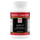 Préoccupations de santé Aloe 22 – Soutien digestif et nettoyage intestinal – Constipation, Bloating et supplément de détox parasite – Black Walnut, Ginger, Myrobalan & Aloe Vera – 90 capsules