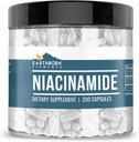 Éléments terriens Niacinamide (Vitamine B3), Capsules, Pas de remplissage de magnésium, Pas de flush