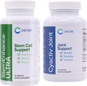 Cerule Stemenhance + Cyactive Spiruline Support Ultra Stem Cell Support Supplément avec des extraits de microalgues d'eau douce et de macroalgues marines pour aider à augmenter la circulation des cellules souches adultes et le bal