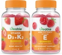 Vitamine vivante D3 + Vitamine K2 + Vitamine E, Gommies - Grande dégustation, supplément de vitamine, sans gluten, sans OGM, gommy à croquer