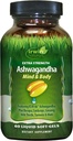 Irwin Naturals Extra Strength Ashwagandha Mind & Body Adaptogenic Herbes soutient la réponse au stress, l'humeur, la performance mentale et physique avec Cordyceps, Turmeric, BioPerine et plus - 60 Softgels liquides