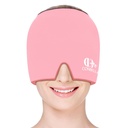 Capuchon de soulagement de la migraine, produits apaisants pour masque à visage de glace de céphalée, thérapie chaude et froide, Capuchon de soulagement de la migraine pour la migraine, le sinus, les yeux puants, la tension, le stress et la gueule de bois (Pink)