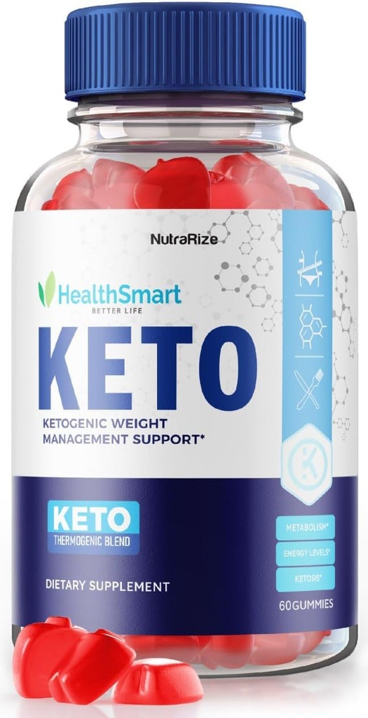 NutraRize HealthSmart Keto ACV Gummies for Advanced Weight Loss, Maximum Strength Supplement, Gomitas Reviews (60 Gummies)