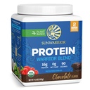 Poudre de protéines biologiques à base de plantes , Poudre de protéines biologiques végétalienne Chocolat aromatisé avec les acides aminés BCAA et les graines de chanvre Mélange de pois , non-OGM Soy et sans gluten (chocolat, 17 portions)