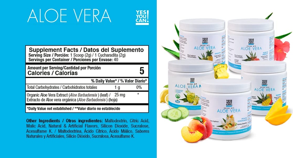 Oui, vous pouvez! Detox Plus Kit (Remplacement des repas Dulce de Leche, Aloe Vera Ananas) - Poudre complète de remplacement des repas, booster à haute énergie, supplément de désintoxication Aloe Vera, transformation de la santé