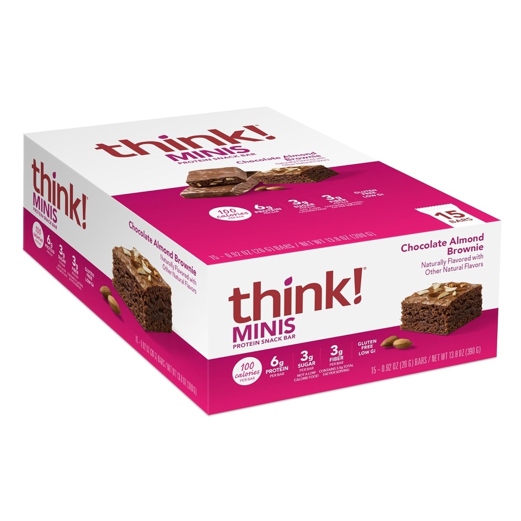 Réfléchis ! Minis, chocolat amande Brownie, 15 comtes