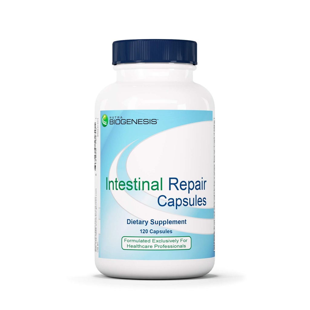 Nutra Biogenèse Capsules de réparation intestinales - Supplément Santé Herbal Gut pour les femmes et les hommes avec Butyrate de sodium, tous les jours - 120 Capsules