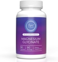 Encapsulation Magnésium (Glycinate) 120 mg - Supplément pour soutenir le soulagement du stress, le sommeil, la santé cardiaque, les nerfs, les muscles et le métabolisme* - Glycinate de magnésium hautement absorbant - 90 capsules