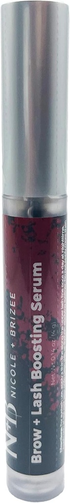 Nicole + Brizee Brow & Lash Serum – Formule naturelle avec Biotine, Squalene, Ubiquinone, Blé et acides aminés de soja, Provitamine B5 – Supporte l'épaississement, les cils et les sourcils – Fabriqué aux États-Unis - 1 Pack