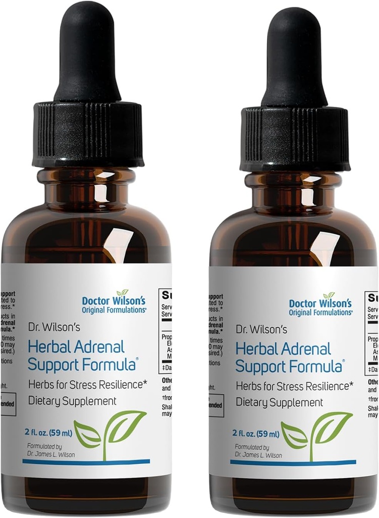 Formules originales de Dr Wilson 2-Pack Herbal Adrénal Support Formule 2 Onces liquides