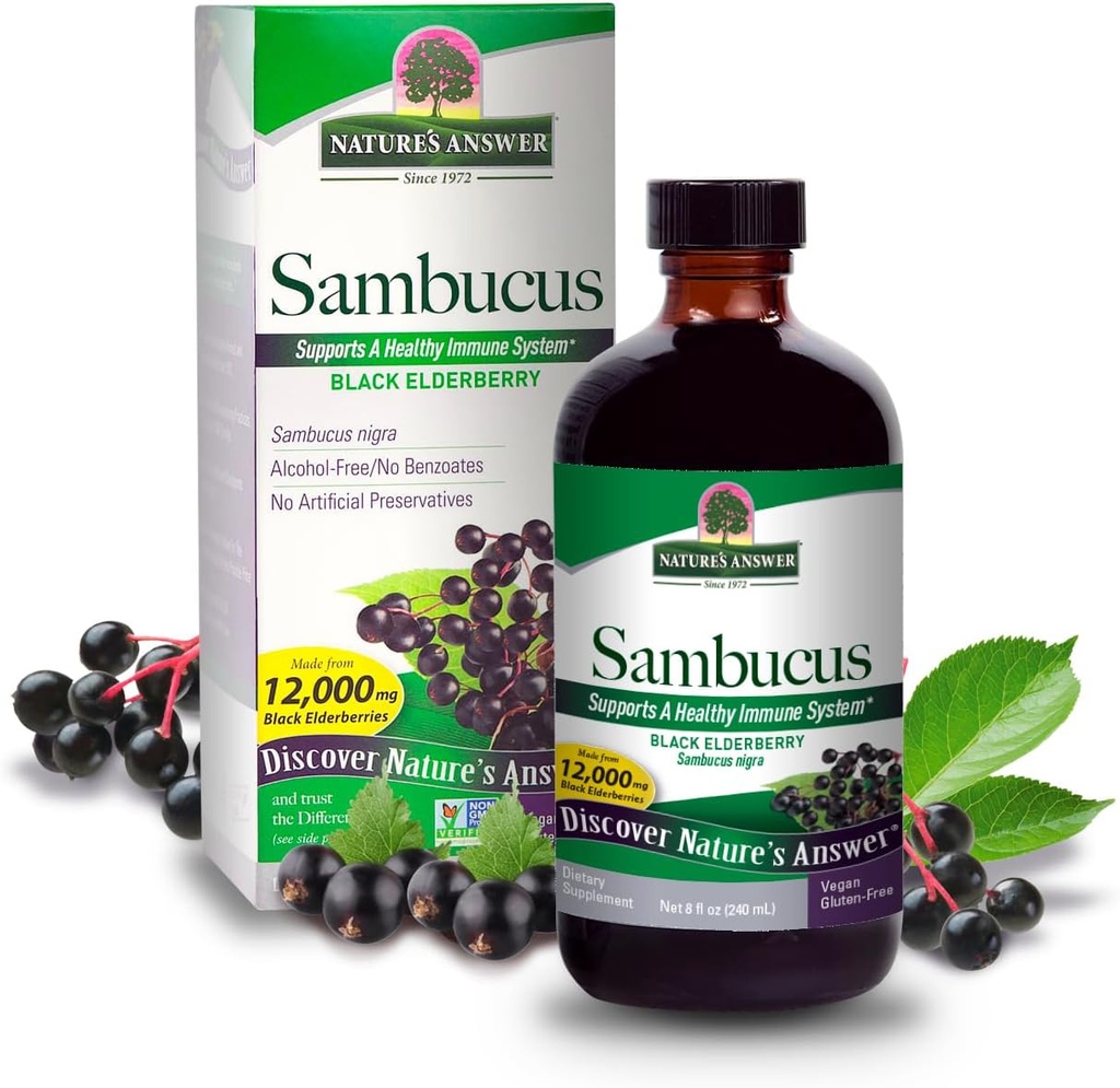 Réponse de la nature Sambucus Elder Berry Extract Sirup 8 Ounce ( 3 Pack )