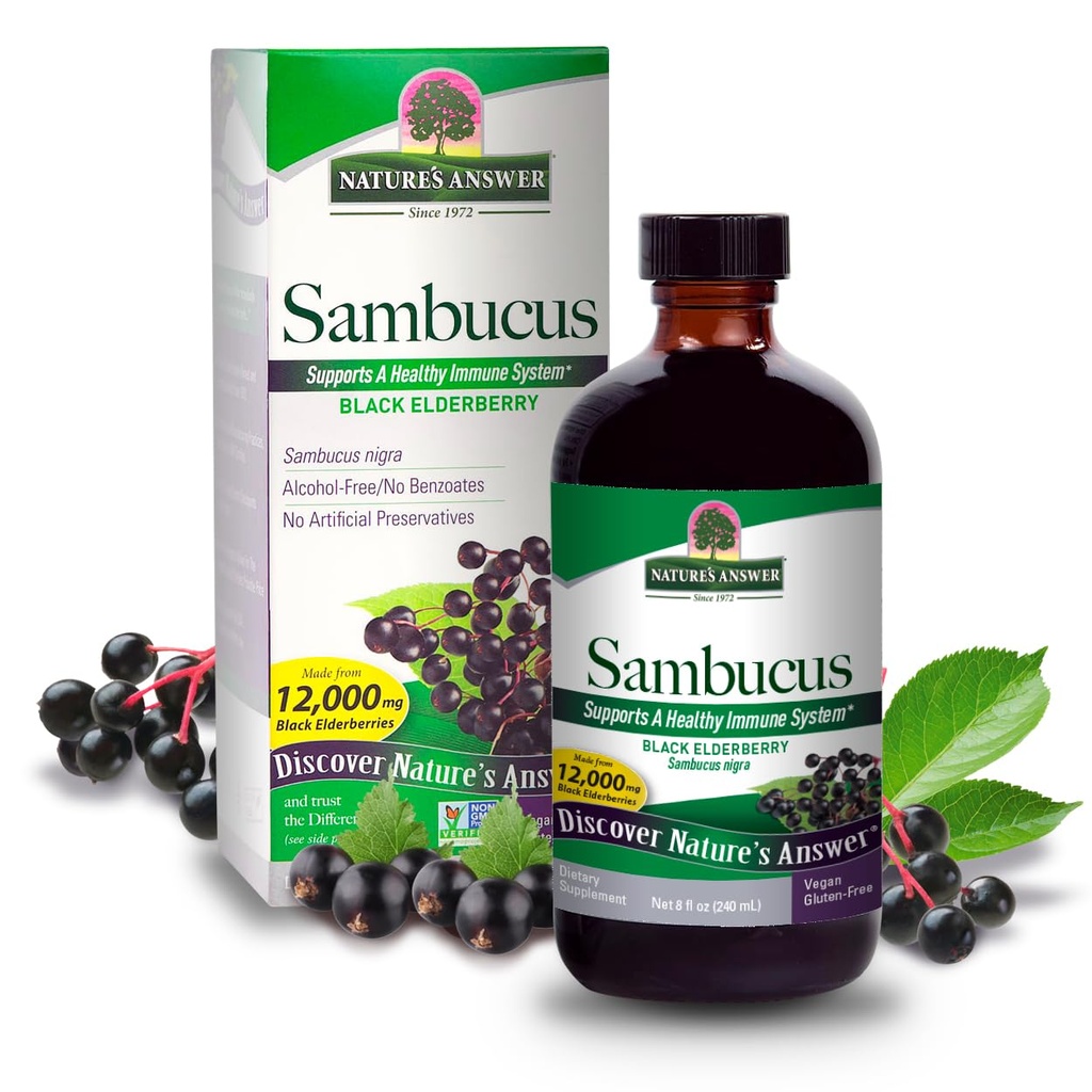 Réponse de la nature Sambucus Elder Berry Extract Sirup 8 Ounce ( 3 Pack )
