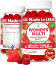 Lunakai USA Gommies multivitamines faites de femmes - Dose quotidienne délicieuse avec 16 vitamines multiples pour les femmes - Soutien énergétique et immunitaire, non-OGM, 60 Ct