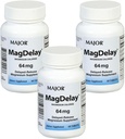 MAJOR MagDelay Chlorure de magnésium 64 mg - Supplément de magnésium à libération différée - Supplément alimentaire - 60 comprimés (3 paquets)
