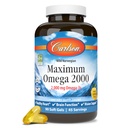 Carlson - Omega maximal 2000, 2000 mg Omega-3s, coeur en santé, fonction cérébrale et soutien de la vision, citron, 90 gels mous