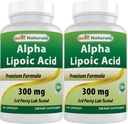Meilleurs naturels Alpha acide lipoïque 300 mg 120 Capsules (120 Nombre (paquet de 2))