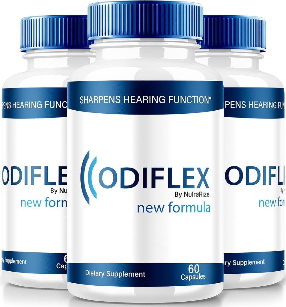 NutraRize (3 Pack) Capsules Odiflex, Premium Ear Health Formula, Supplément tout naturel pour protéger l'oreille intérieure, Pills officiels de soutien auditif, Odi Flex Reviews (180 Capsules)