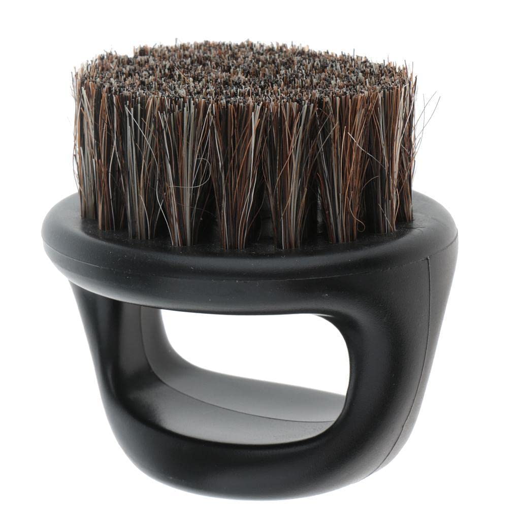 Salon Barber Bois Brisles Cheveux Brosse nettoyante pour homme Brosse à moustache - Noir