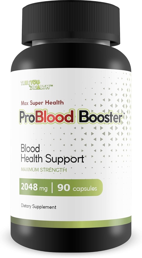 Max Super Health Pro Blood Booster - Supplément de soutien de la santé du sang - Promouvoir la santé équilibrée du sang et le flux sanguin - Aide à la santé circulatoire - Soutenir les vaisseaux sanguins et la fonction cardiovasculaire