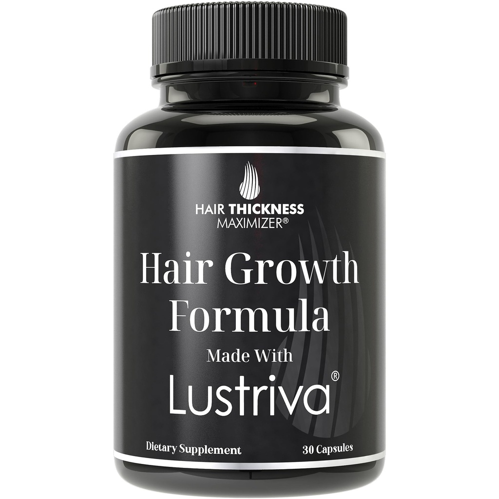 Supplément de croissance des cheveux Lustriva - cliniquement prouvé dans une étude double-blind pour la croissance des cheveux et de la peau. pour les femmes et les hommes.