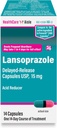 HealthCareAisle Lansoprazole 15 mg - 14 Capsules de libération retardée - Réducteur acide, traite les brûlures d'estomac fréquentes