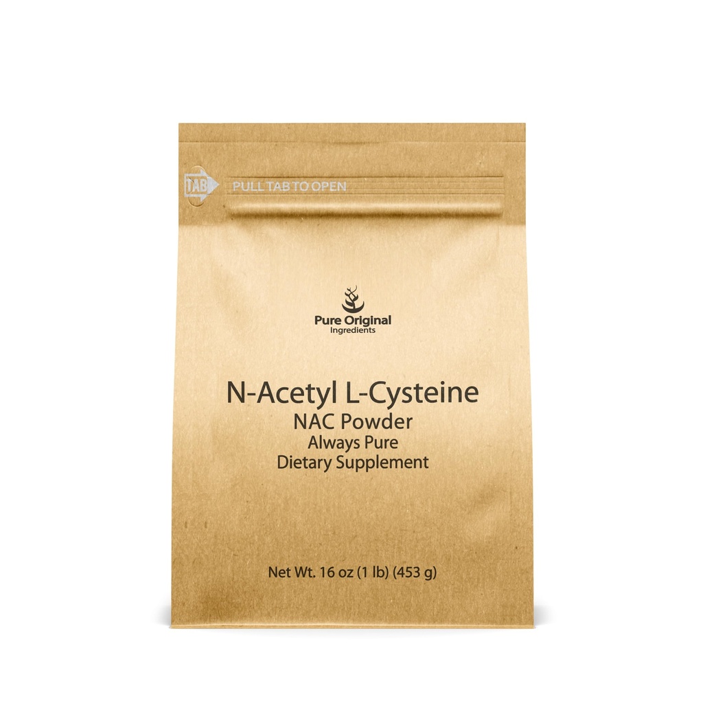 INGRÉDIENTS ORIGINAUX NAC N-acétyl L-Cystéine Poudre (1 lb) Laboratoire vérifié, toujours pur, sans remplissage