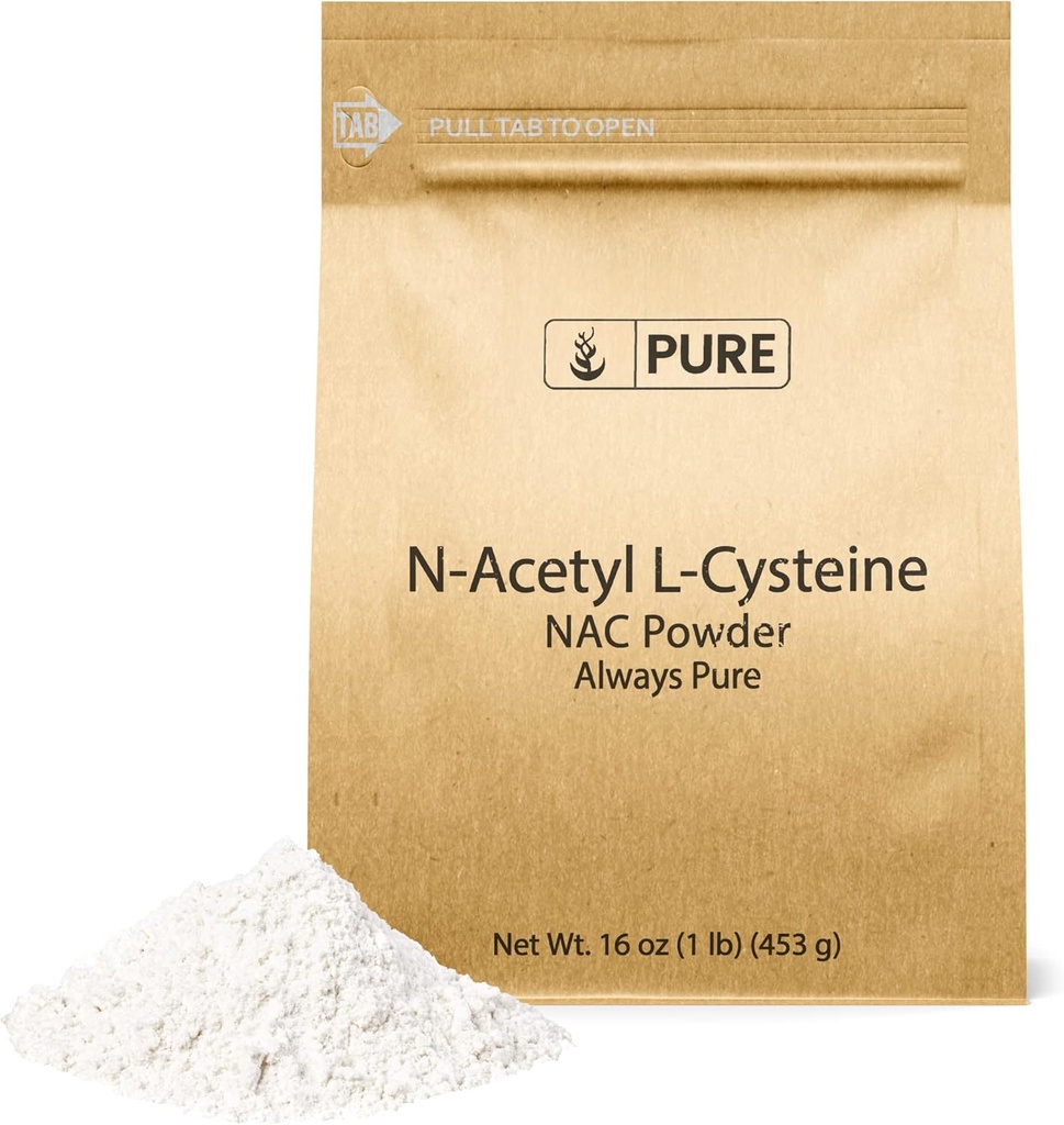 INGRÉDIENTS ORIGINAUX NAC N-acétyl L-Cystéine Poudre (1 lb) Laboratoire vérifié, toujours pur, sans remplissage