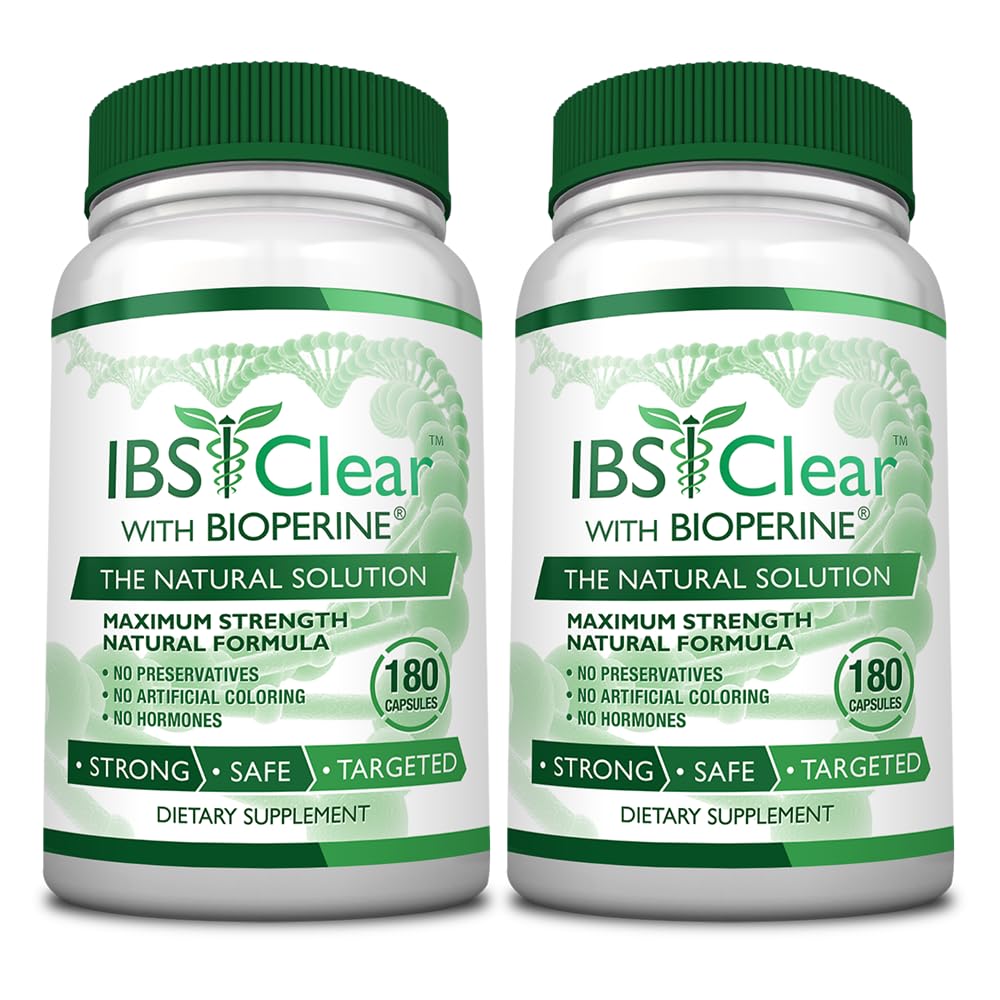 Soutien IBS - Vitamine D, Psyllium Husk, Fenouil - 180 capsules - Approvisionnement de 3 mois