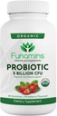 Gommies bio probiotiques, 5 milliards d'UFC par portion, 60 comtes, végétaliens, soutient la santé digestive et la défense immunitaire, pour les femmes et les enfants; goût de fraise