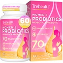 70 milliards d'UFC probiotiques vaginaux, PH équilibre avec probiotique et prébiotique et D-mannose, femmes probiotiques pour Odor et Flora, levure, vag, santé urinaire, sans OGM, 60 jours d'approvisionnement