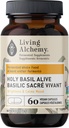 Suppléments Saint Basilic - Fermenté Saint Basilic avec baume de citron naturel - Suppléments quotidiens pour les femmes et les hommes - végétalien, non-OGM - Alchimie vivante, 60 Pcs
