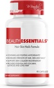 Beauté Fit BeautyEssentials Hair-Skin-Nails Formula Capsules - Formulé avec des vitamines et des antioxydants - Augmente la force des cheveux, de la peau, des ongles - Fournit Biotin, Zinc, Acide Hyaluronique - 90 Compte