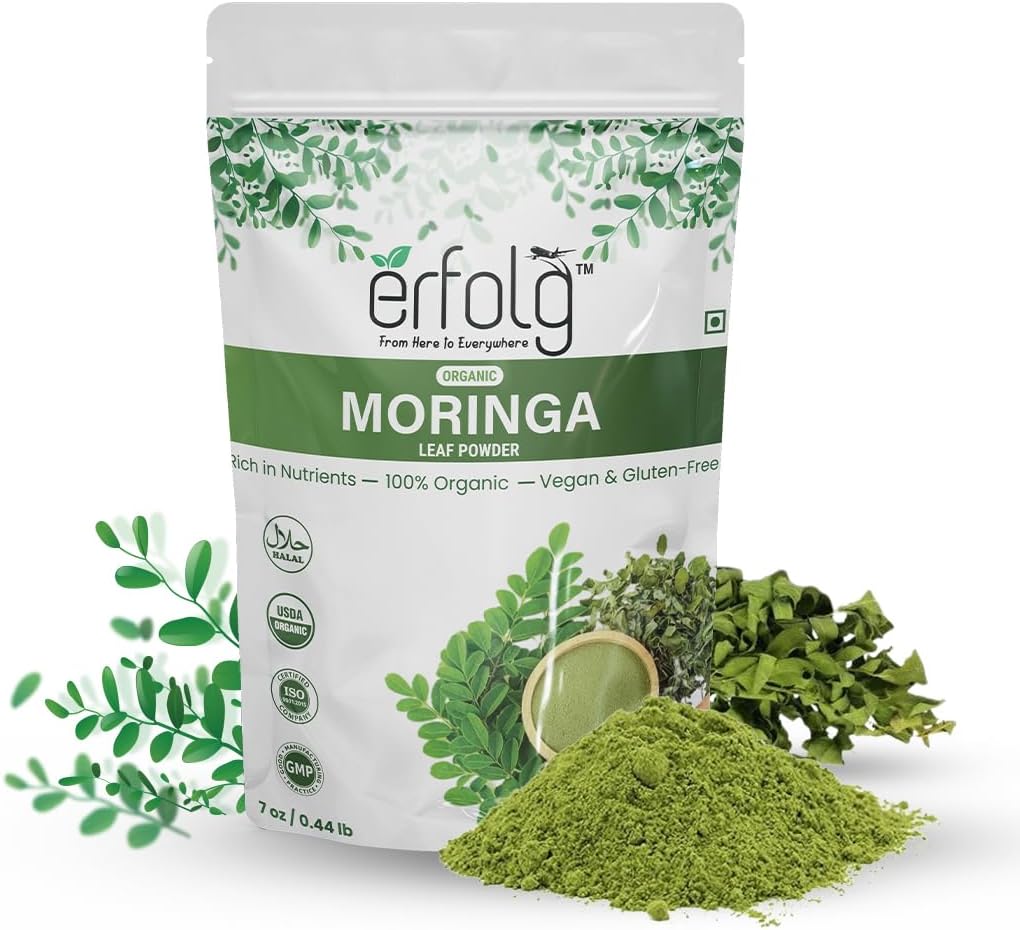 Erfolg 100% Bio Moringa Oleifera Poudre de feuille de 7 oz - 0.44lb.