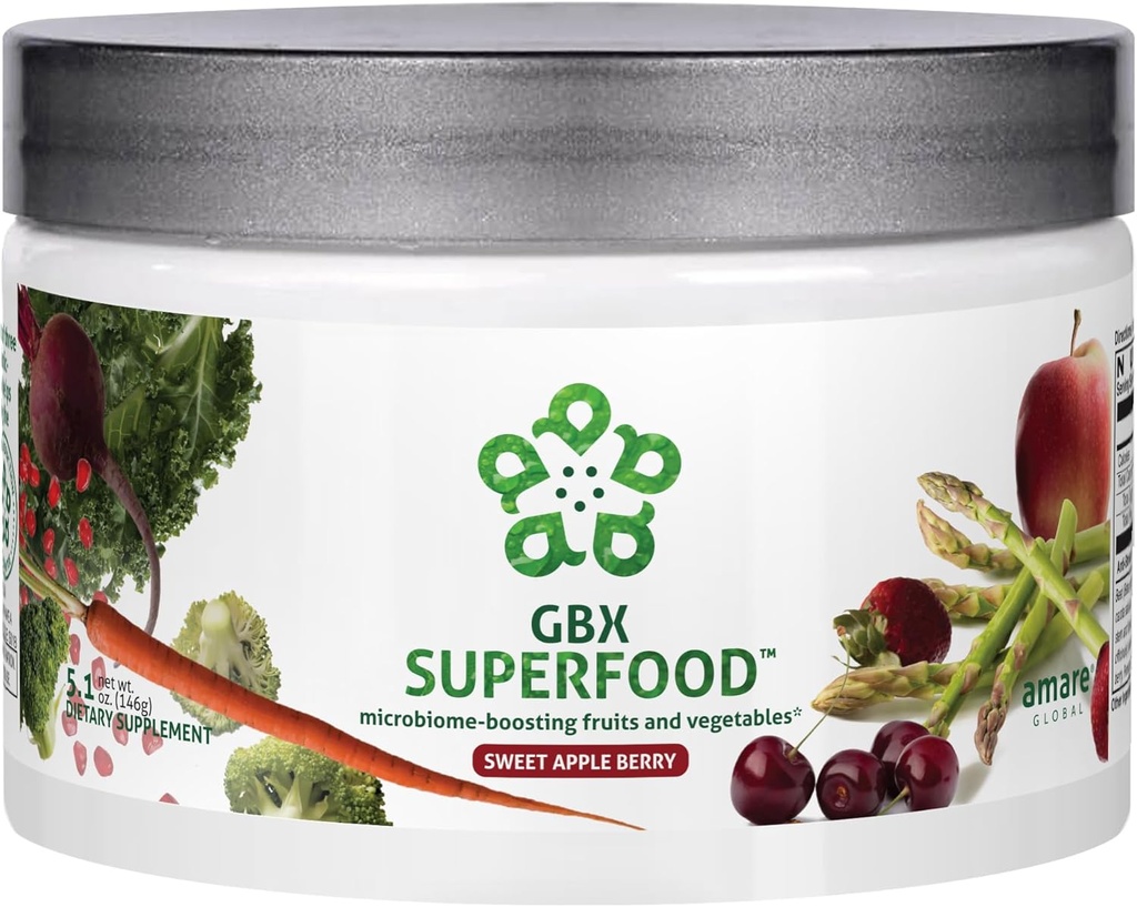 GBX SuperFood™ Microbiome-Boosting Fruits and Vegetables, Sweet Apple Berry, 15 Servings