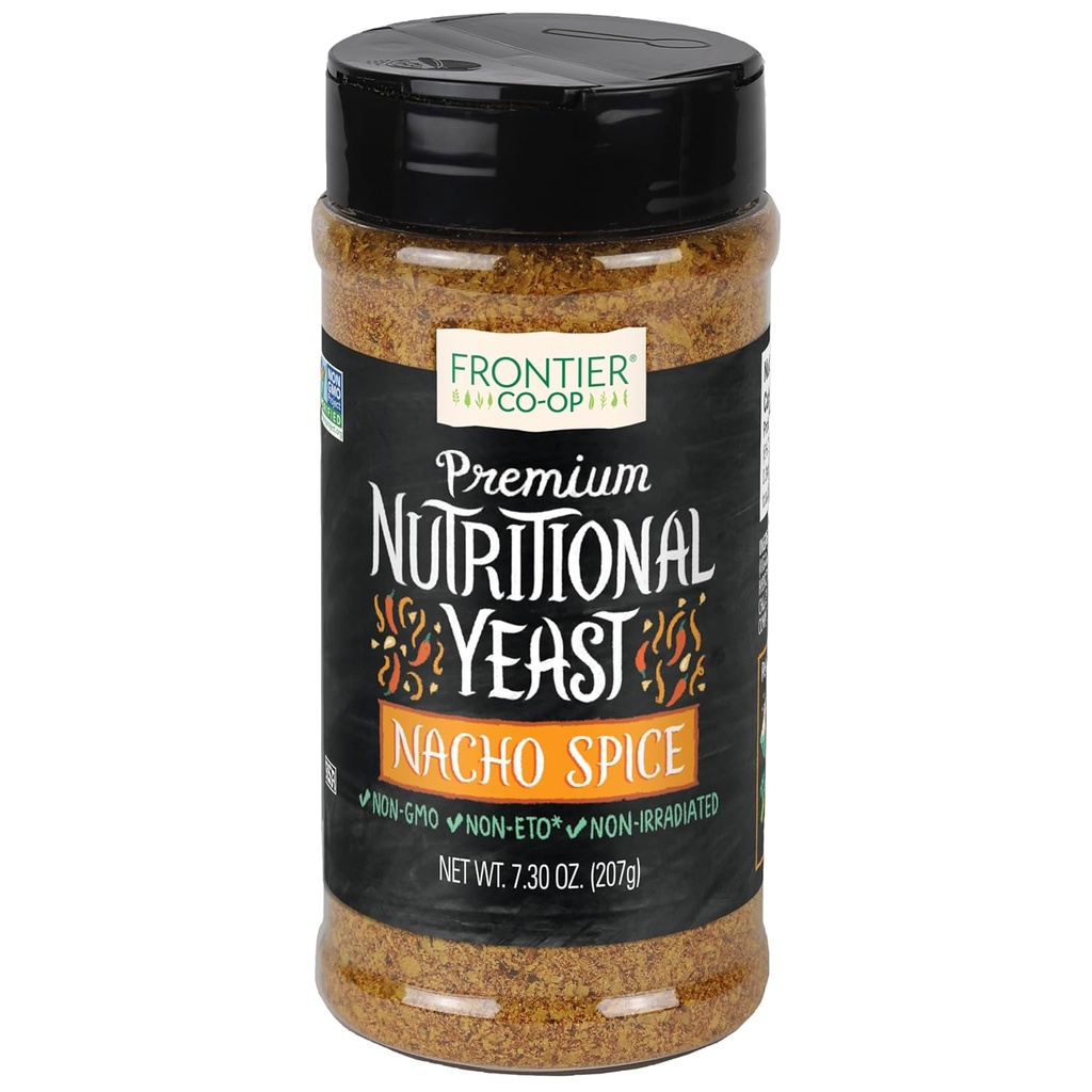 Frontier Co-op Nacho Spice Mélange de levure alimentaire avec vitamine B12, 7.30 oz - Pour le maïs soufflé, les collations, les pâtes et la soupe
