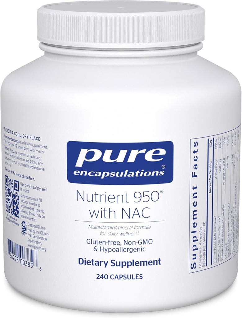 Encapsulations pures Nutrient 950 avec NAC.