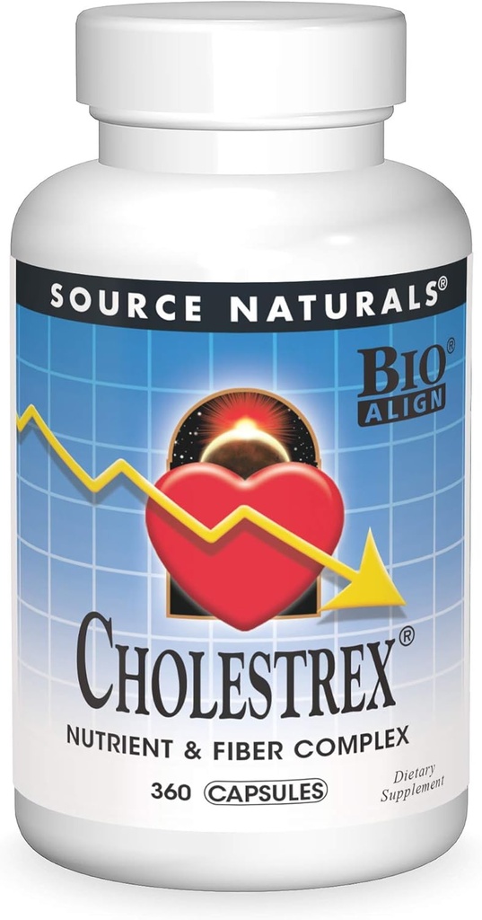 Source Naturals Cholestrex - Nutrient & Fibre Complex soutient des niveaux de cholestérol sains - 360 capsules