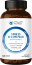 Complexe Vitamine World Stress Vitamine B avec vitamine C, libération chronométrée Vitamine B6, B12, Niacine, Folate et Biotine pour le stress, l'énergie, le métabolisme et le soutien immunitaire, non-OGM, 120 Caplets