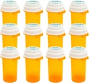 Bouteilles avec bouchon résistant à l'enfant, Bouteilles avec bouchons, Bouteilles avec bouchons pour médicaments, Contenant pour médicaments personnels et pharmacie.(16dram,12pcs)