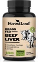 ForestLeaf Grass Capsules de foie de boeuf, 3000mg par portion, soutient l'immunité complète et Wellnes du corps, nettoyage, digestion, fer naturel, vitamine A et B12, gel de supplément de foie de boeuf séché, 180 capsules