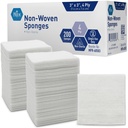 MED PRIDE Non-Woven Gauze Pads,3x3 in,4-Ply,Non-Adherent, 200-Count Pack