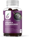 Aronia SuperBerry Gummies, soutien immunitaire quotidien, riche en antioxydants, meilleur que la mûre aînée, grande dégustation de saveur de baie naturelle, 60 comte (30 jours d'approvisionnement) (SuperBerry)