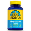 Nature's Life Green Liped Mussel 1500 mg - Supplément de moules vertes de Nouvelle-Zélande avec acides gras oméga 3 naturellement apparents - garantie de 60 jours, laboratoire vérifié - 30 portions, 90 capsules