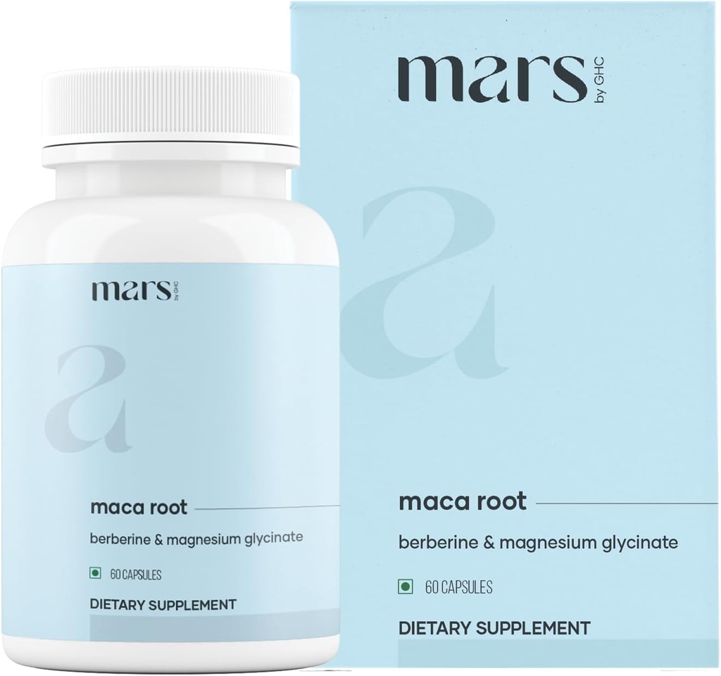 mars par GHC Maca Root Capsules avec Ginseng, Magnésium et Berberine.