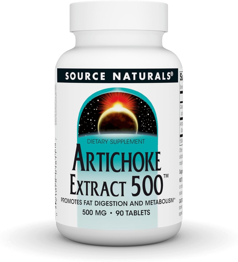 Source Naturals Extrait d'artichaut 500mg, 90 comprimés